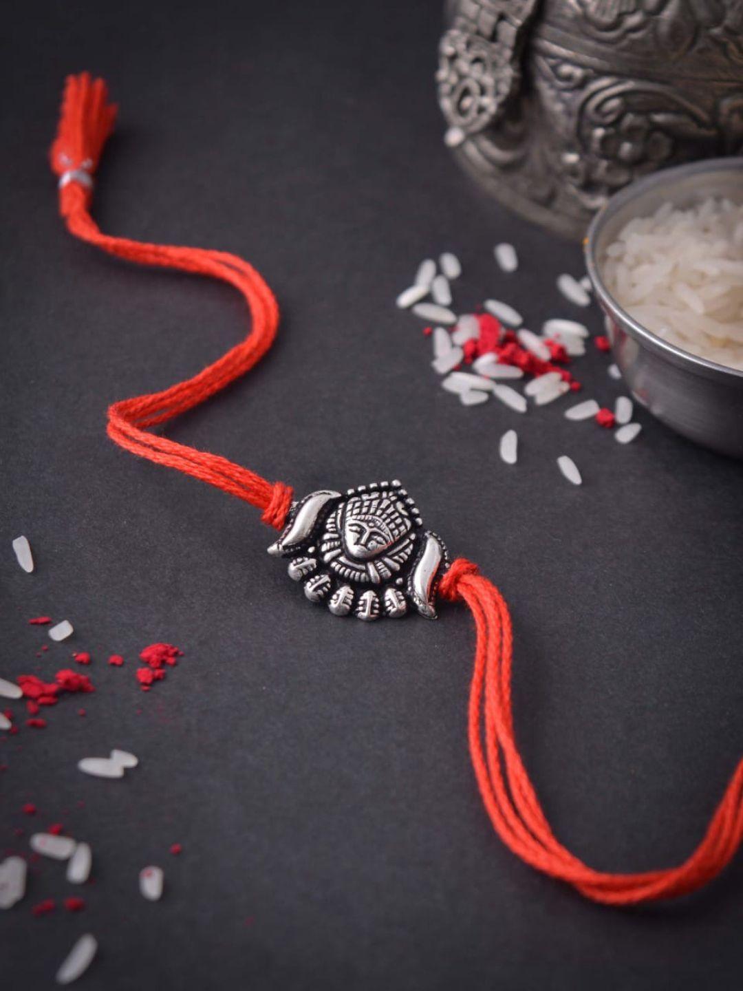 Ishhaara Designer German Silver Rakhi
