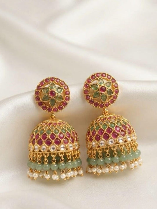 Ishhaara Designer Jhumka Earrings