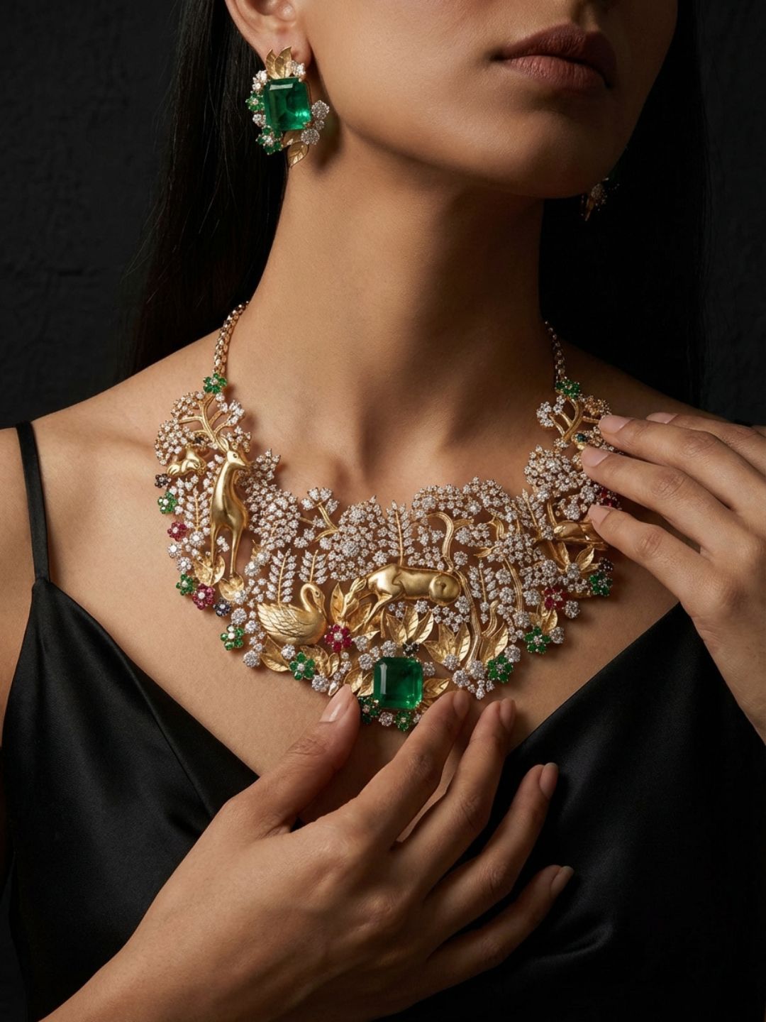 Ishhaara Diorama Foret Enchantee Necklace