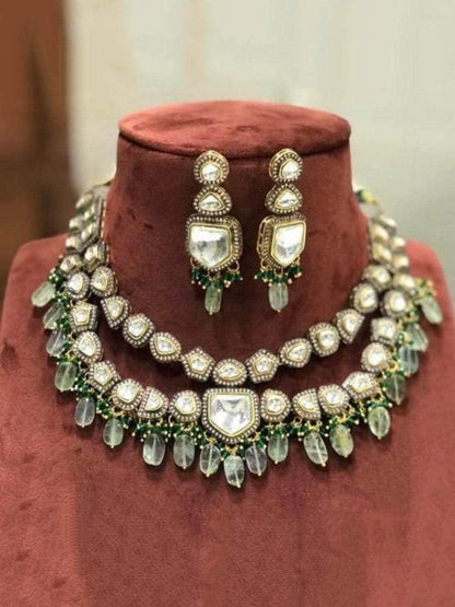 Ishhaara Double Centre Joint Polki Set