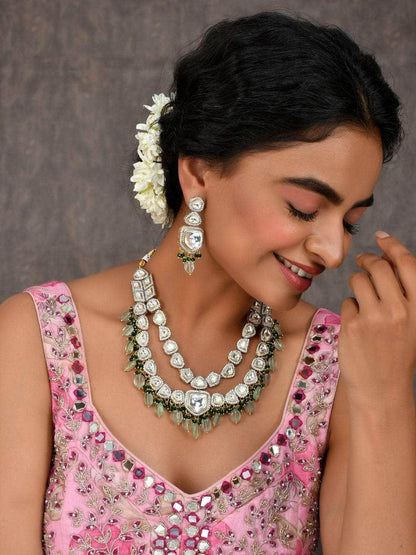 Ishhaara Double Centre Joint Polki Set