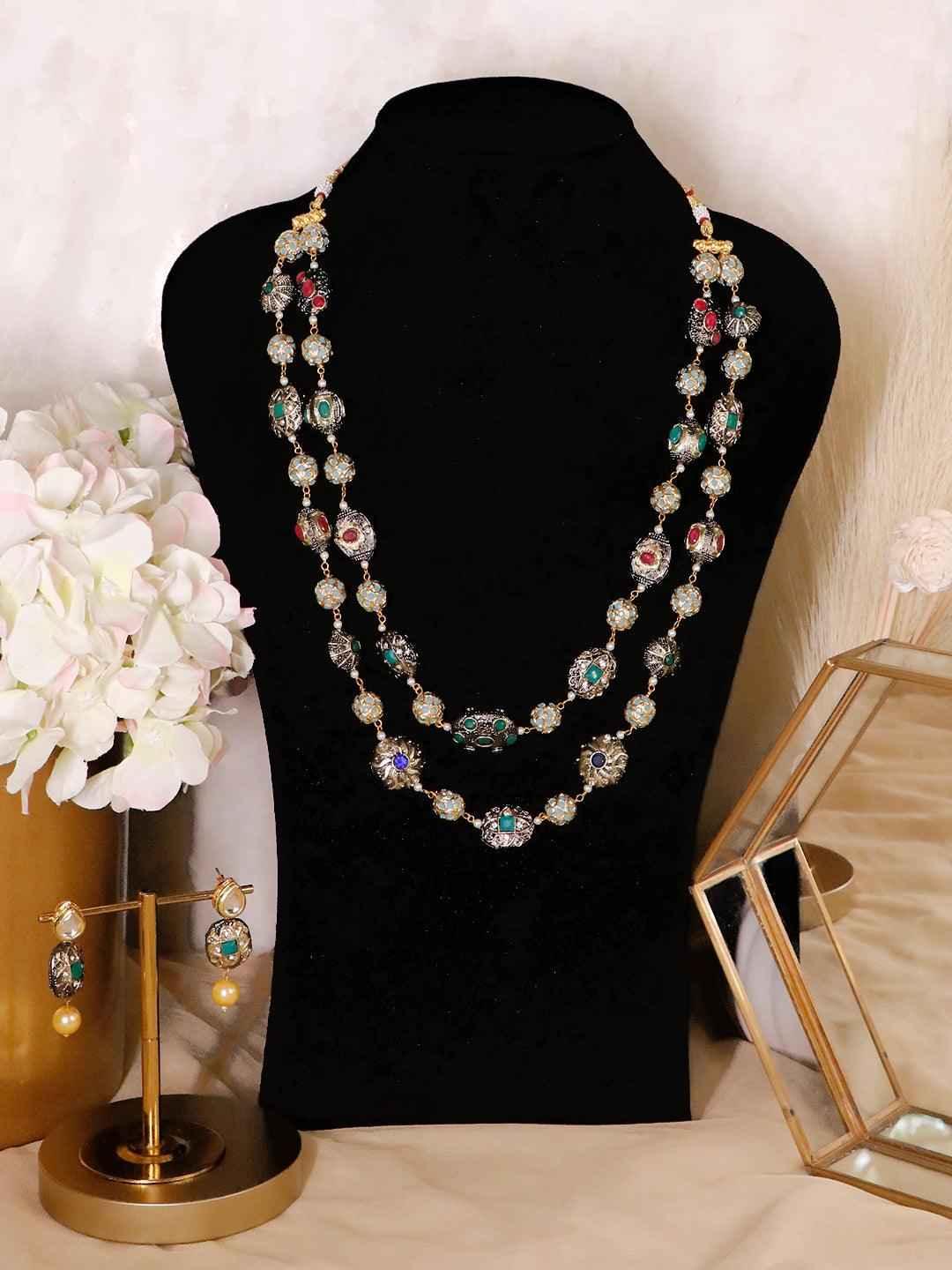 Ishhaara Double Layered Victorian Necklace