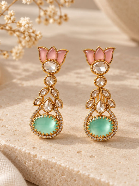 Ishhaara Elegant Lotus Earrings