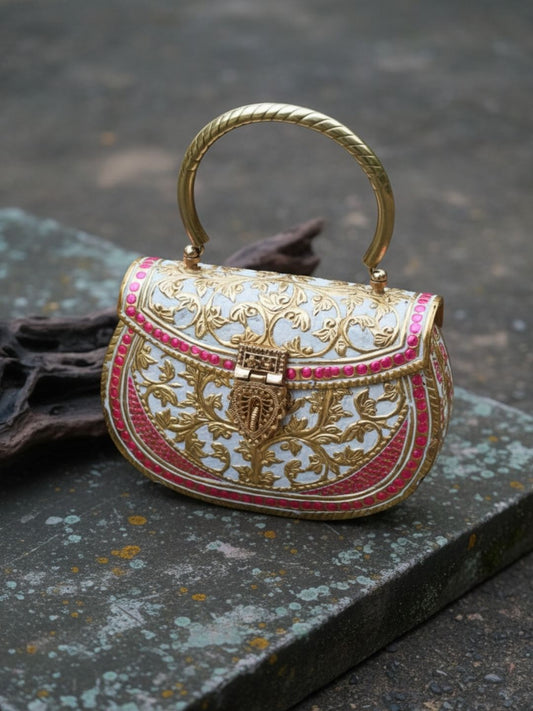 Ishhaara Embroidered Embellished Purse Clutch