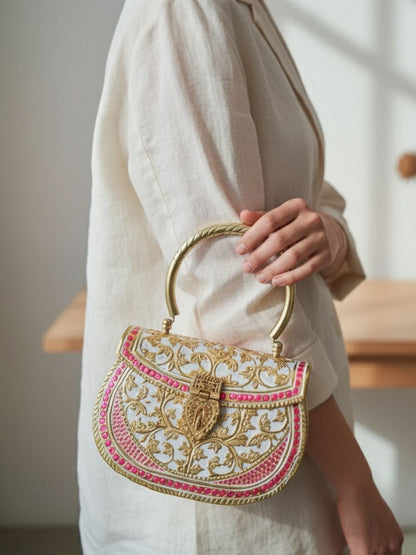 Ishhaara Embroidered Embellished Purse Clutch