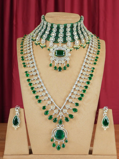 Ishhaara Emerald Layered Bridal Necklace