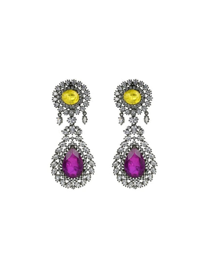 Ishhaara Emerald Statement Earring Green