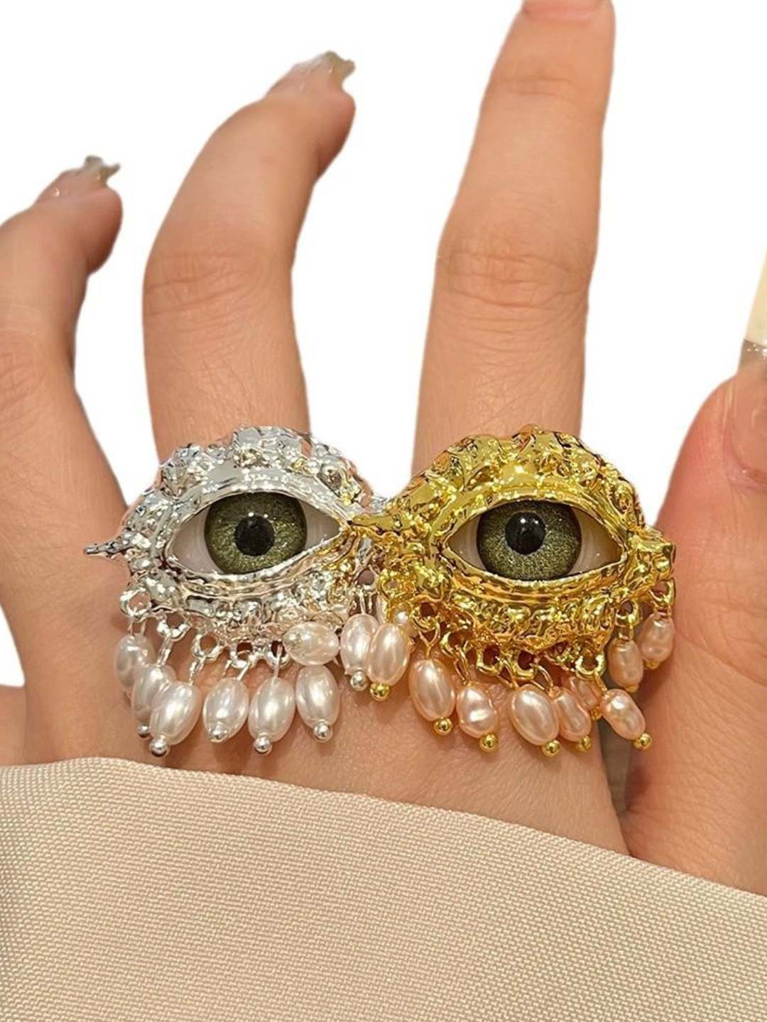 Ishhaara Evil Eye Tassel Ring