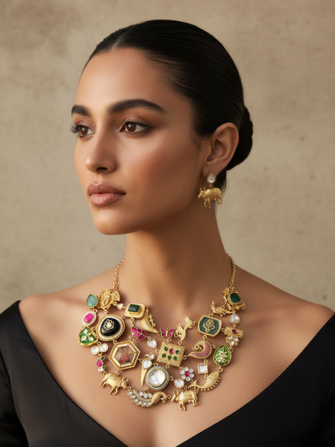 Ishhaara Exclusive Hand Crafted Amrapali Inspired Fusion Necklace Set