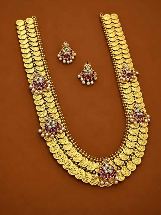 Ishhaara Exquisite Coin Long Necklace