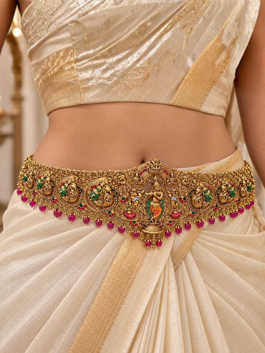 Ishhaara Exquisite Krishnaji Studded Hip Belt