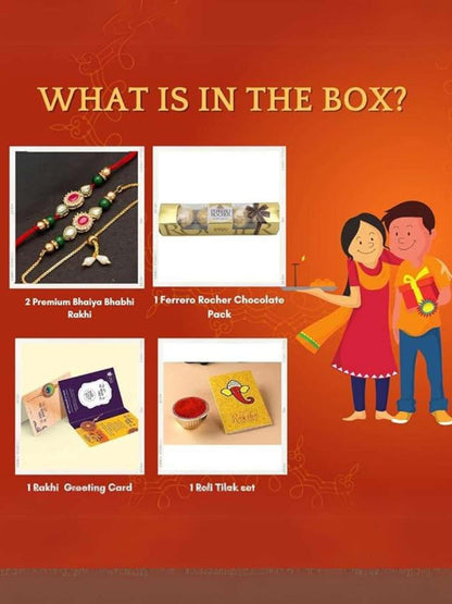 Ishhaara Ferrero Rakhi Chocolate Gift Pack For Brother And Bhabhi