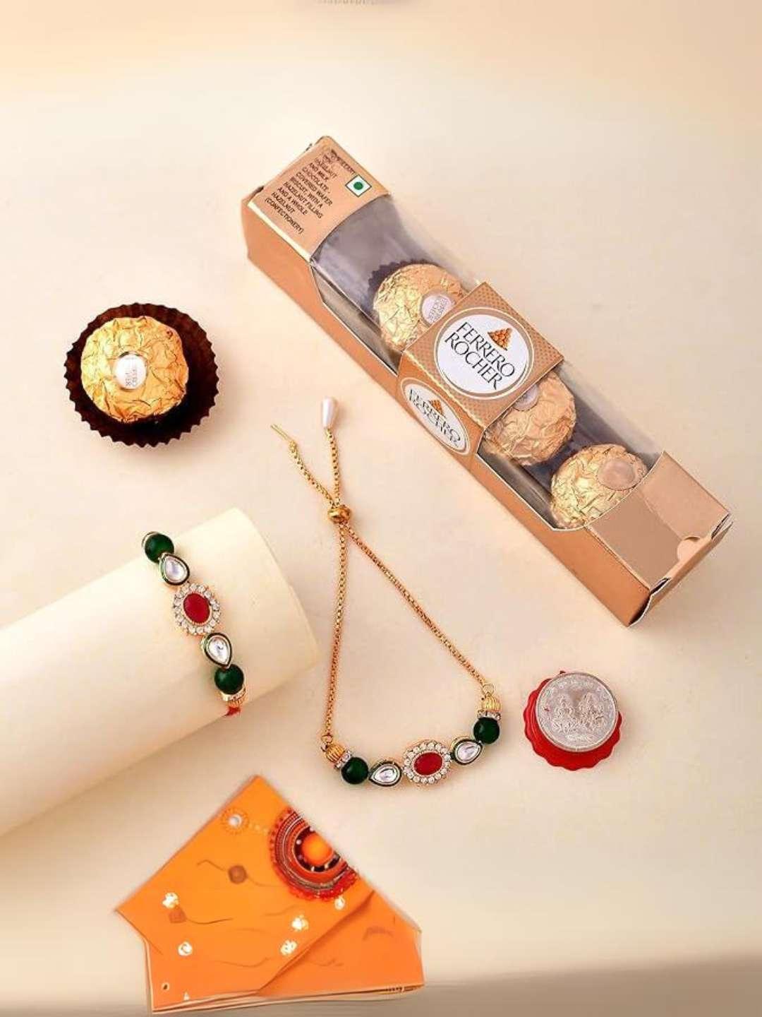 Ishhaara Ferrero Rakhi Chocolate Gift Pack For Brother And Bhabhi