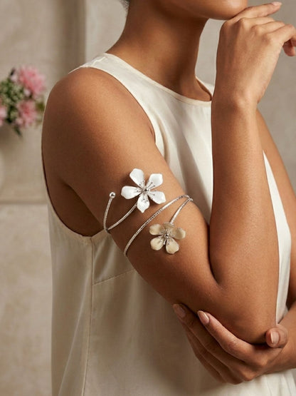 Ishhaara Floral Petal Shaped Arm Cuff