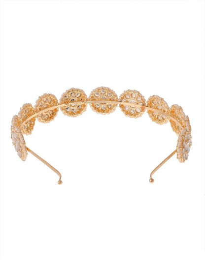 Ishhaara Floral Shape Kundan Studded Hair Band