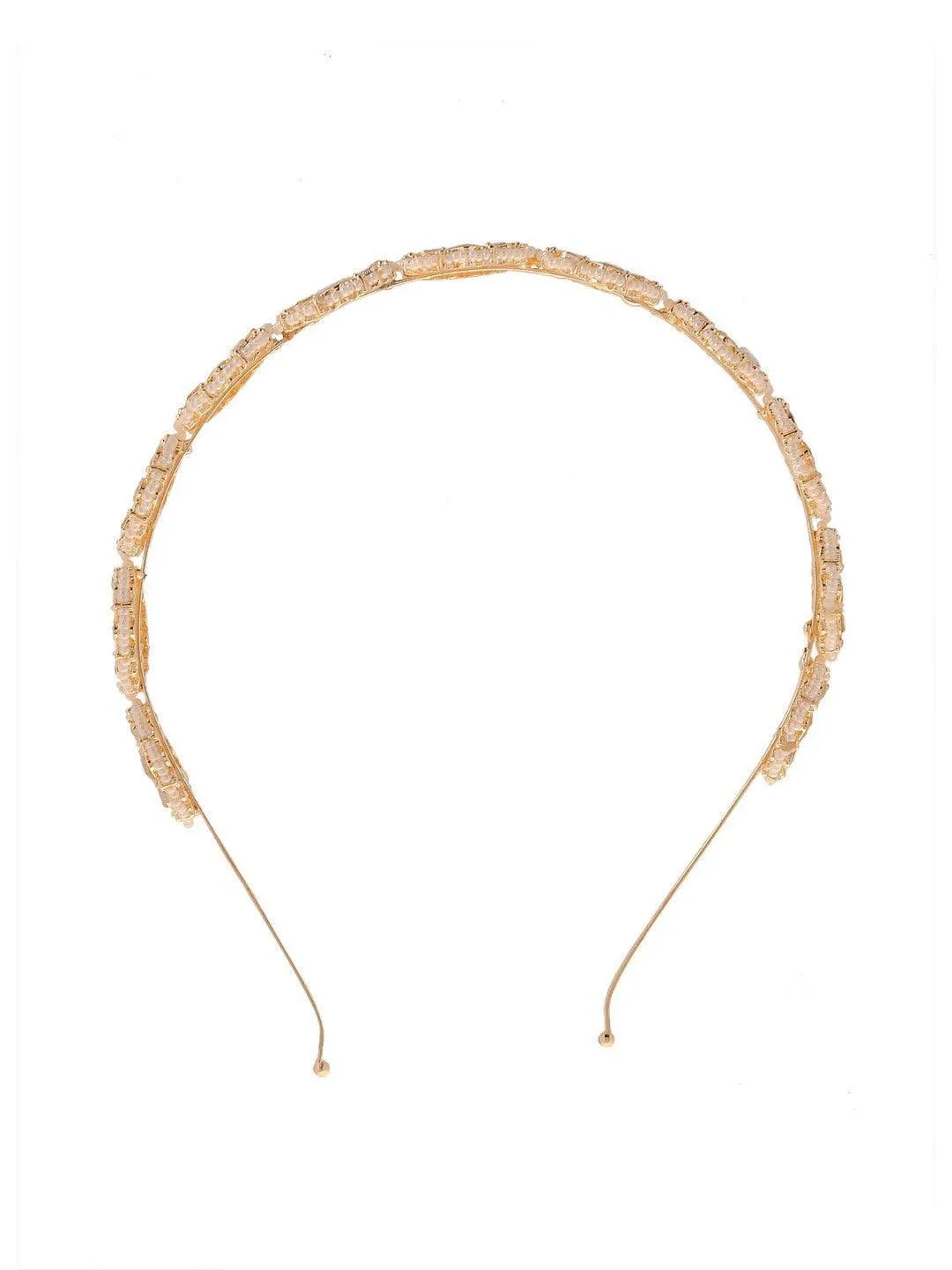 Ishhaara Floral Shape Kundan Studded Hair Band