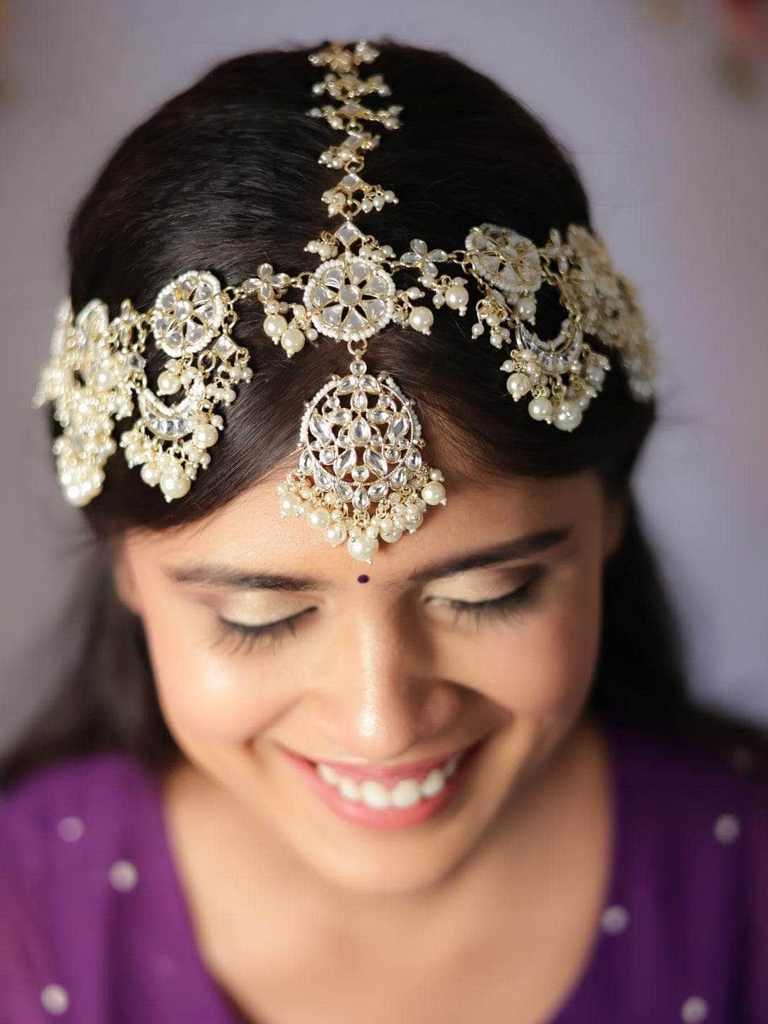 Ishhaara Flower And Chand Motif Sheesh Phool
