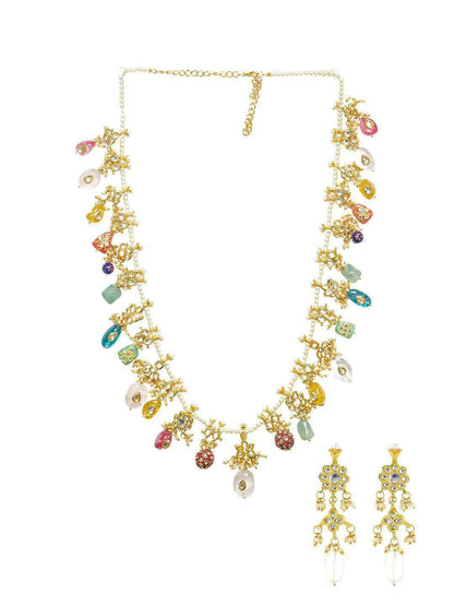 Ishhaara Gauaharkhan In Multi Beaded Long Necklace