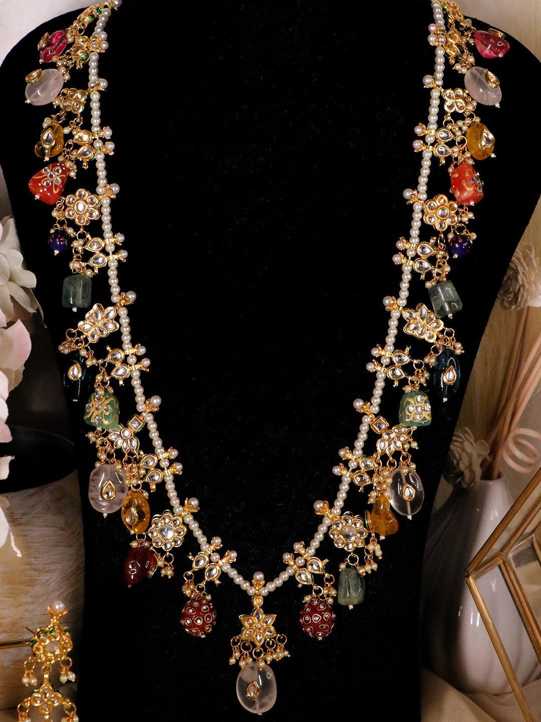 Ishhaara Gauaharkhan In Multi Beaded Long Necklace