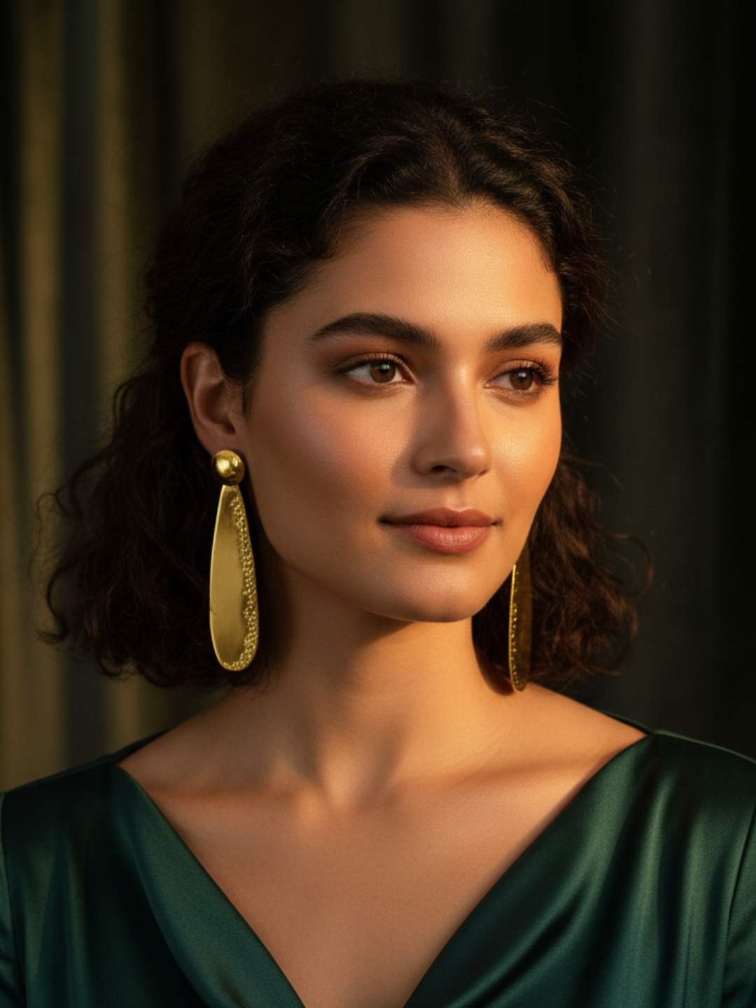 Ishhaara Geometric Drop Earrings