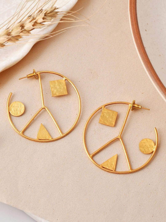 Ishhaara Geometric Hoop Earrings