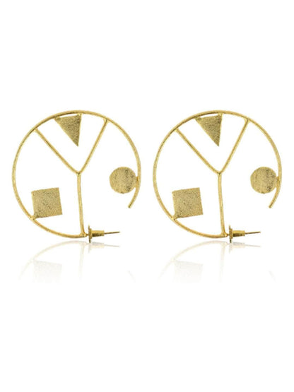 Ishhaara Geometric Hoop Earrings