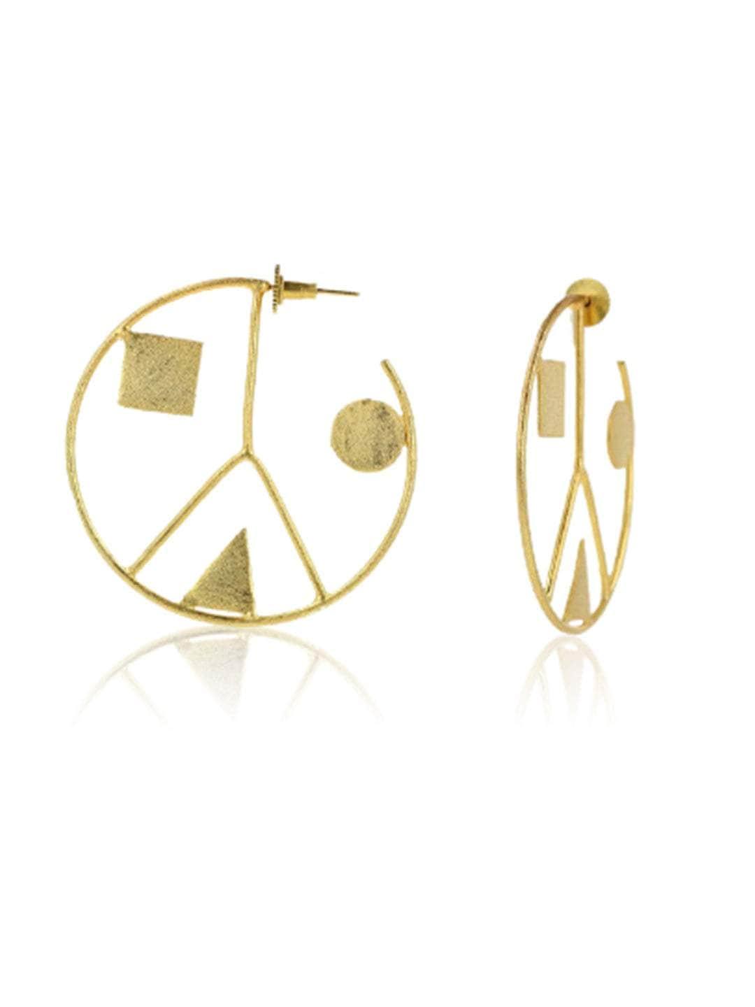 Ishhaara Geometric Hoop Earrings