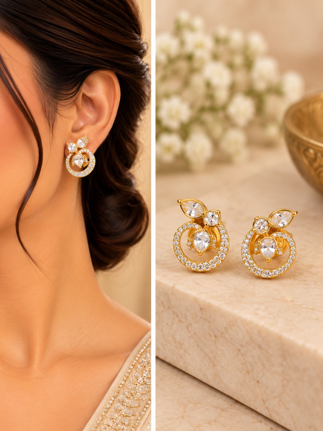 Ishhaara Geometric Stud Earrings