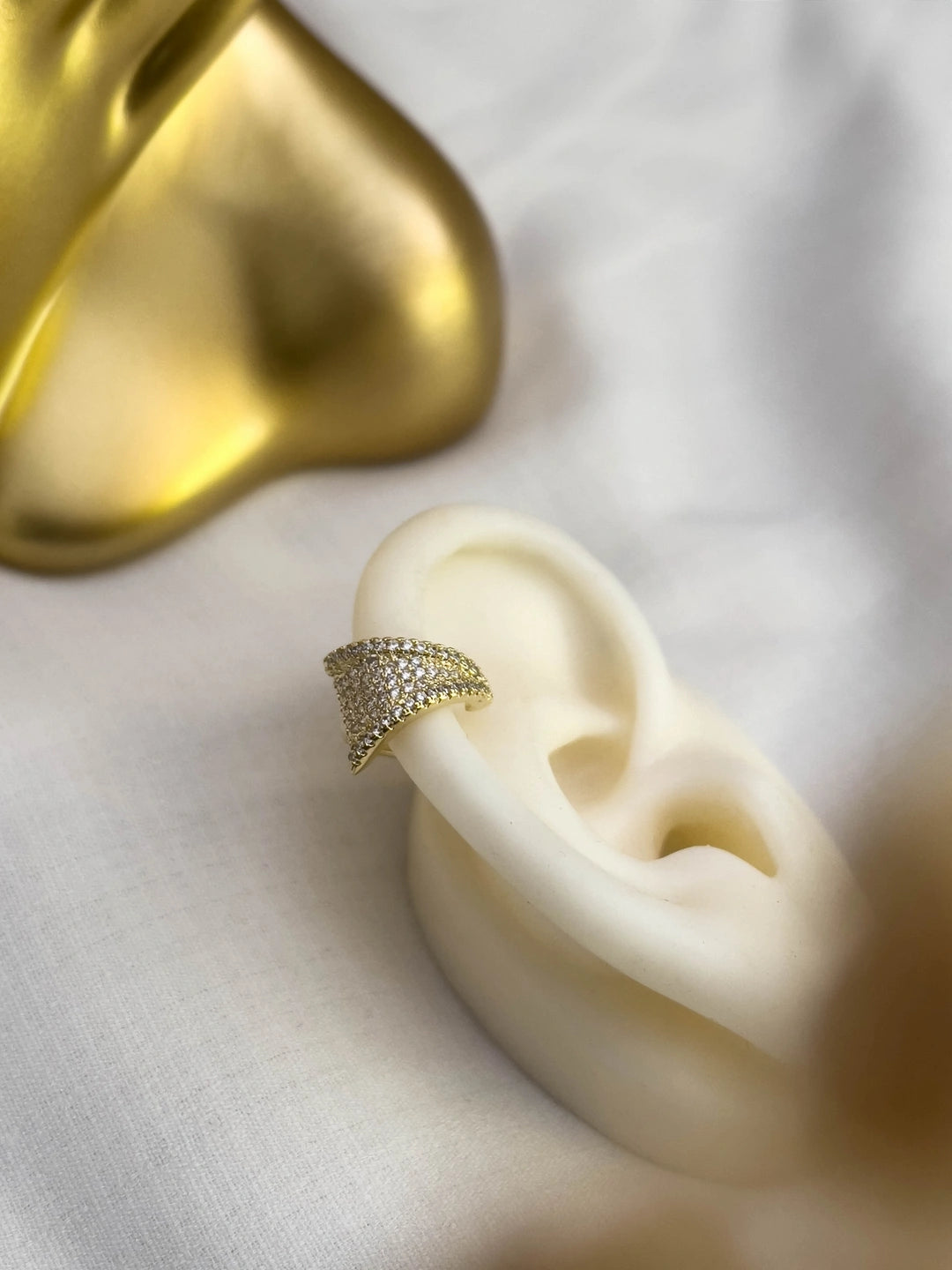 Ishhaara Gold Cocktail Earcuff Earring