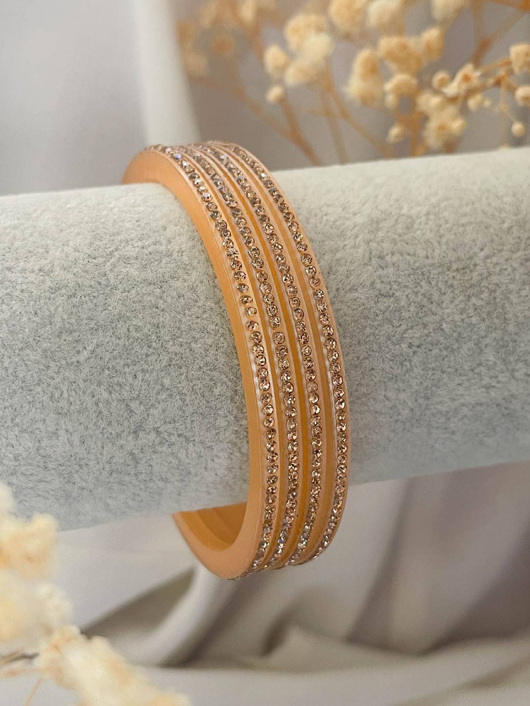 Ishhaara Gold Colored Zircon Bangle