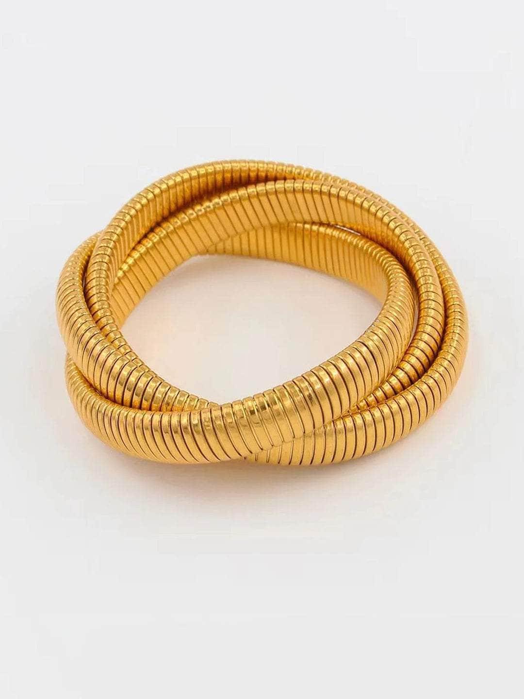 Ishhaara Erica J Fernandes In Triple Layer Wrap Stretchable Bracelet