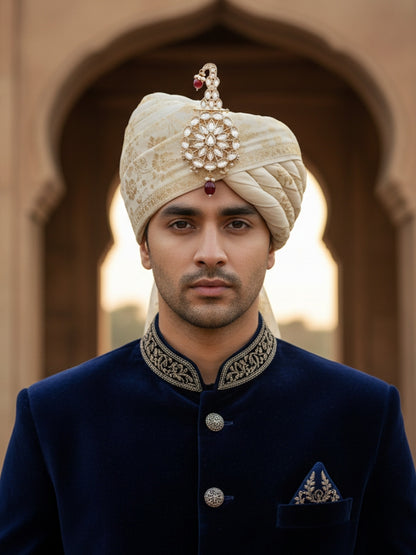 Ishhaara Gold Finish Kundan Polki Kalangi