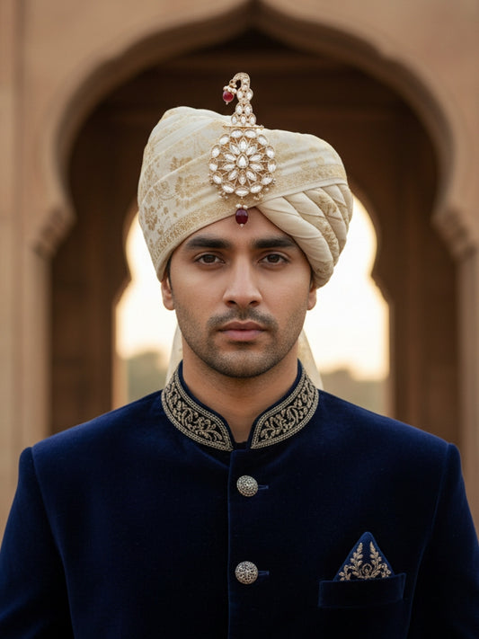 Ishhaara Gold Finish Kundan Polki Kalangi
