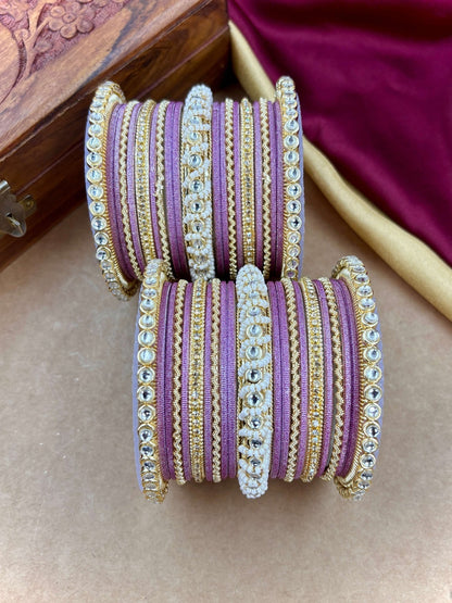 Ishhaara Gold Plated Kundan Bangle Bracelets — handcrafted Indian jewellery - view 21