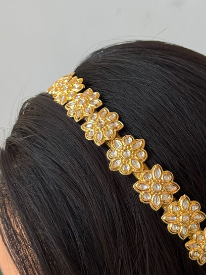 Ishhaara Golden Kundan Headband