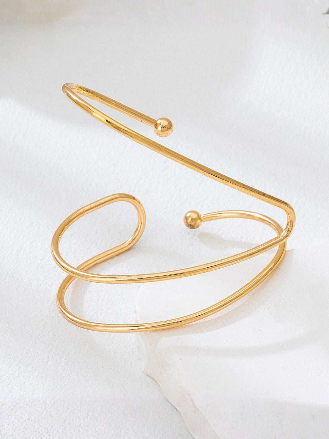 Ishhaara Golden V Wrap Minimal Bracelet