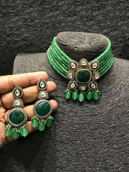 Ishhaara Bride 1 In Semi Precious Centre Stone Choker Set