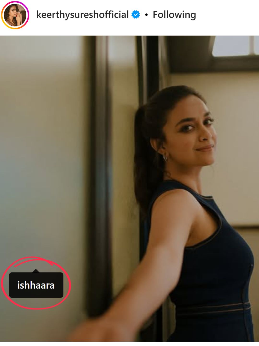 Ishhaara Green Keerthy Suresh In Pinned Hoops