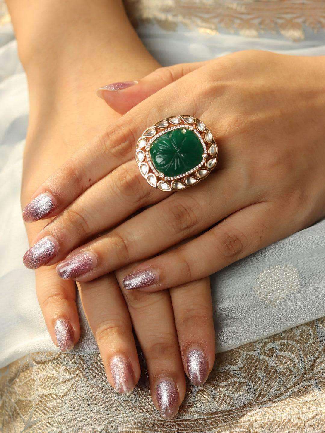 Ishhaara Kritika Kamra In Kundan Ruby Ring Red