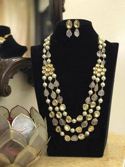 Ishhaara Multi Colored Triple Layered Necklace