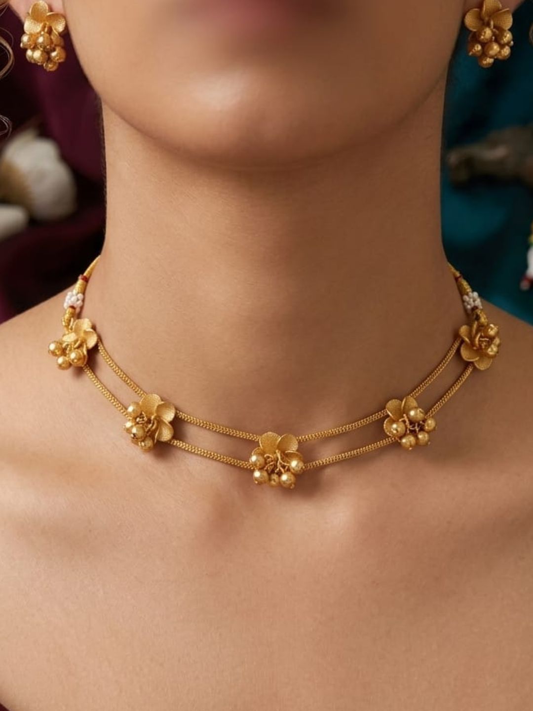 Ishhaara Handmade Gold Plated Choker Set