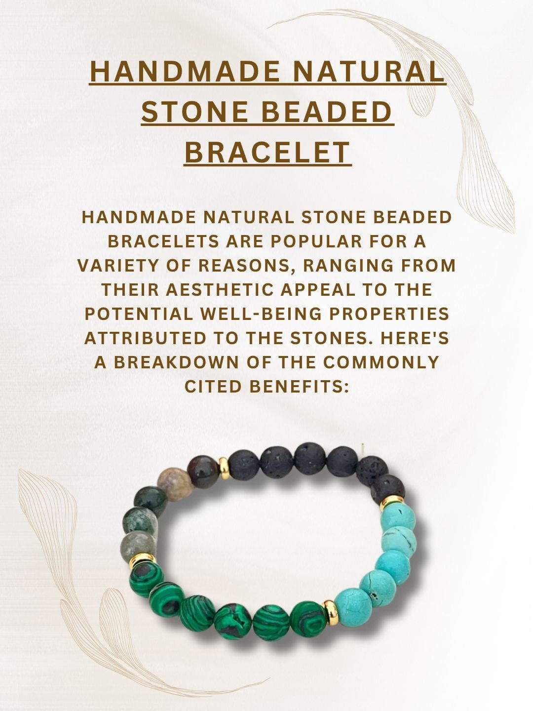 Ishhaara Handmade Natural Stone Beaded Bracelet