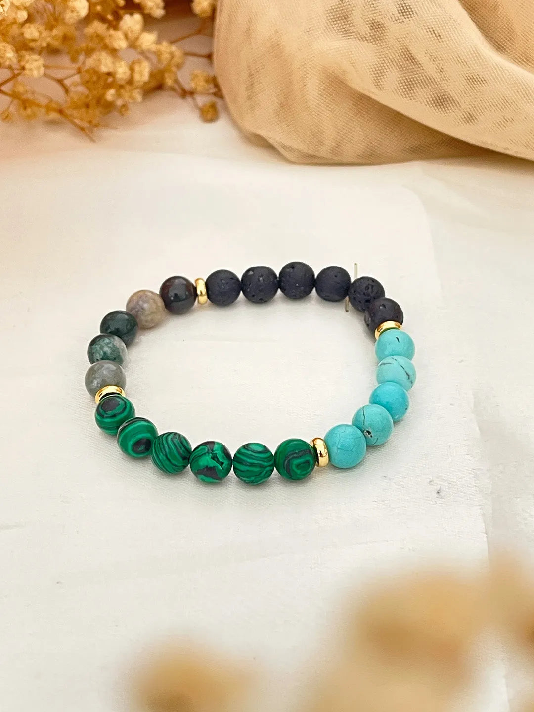Ishhaara Handmade Natural Stone Beaded Bracelet
