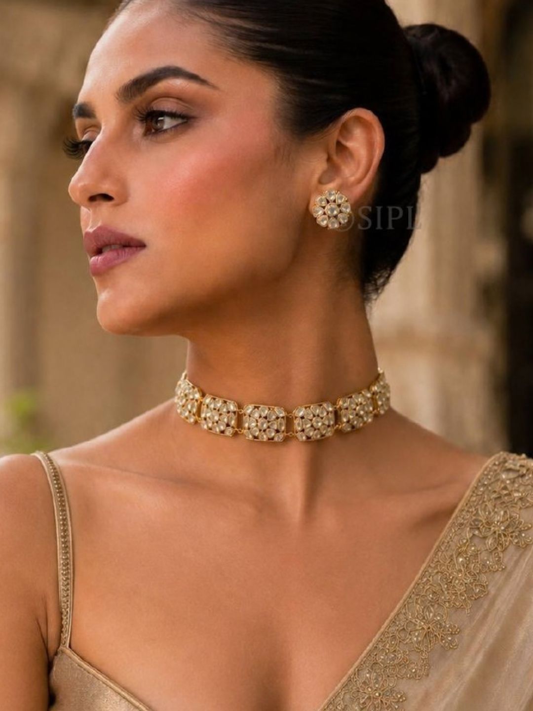 Ishhaara Handmade Polki Studded Statement Choker