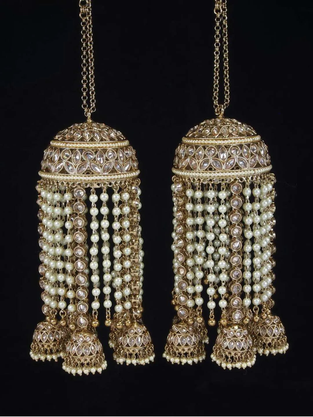 Ishhaara Heavy Beaded Golden Kaleera
