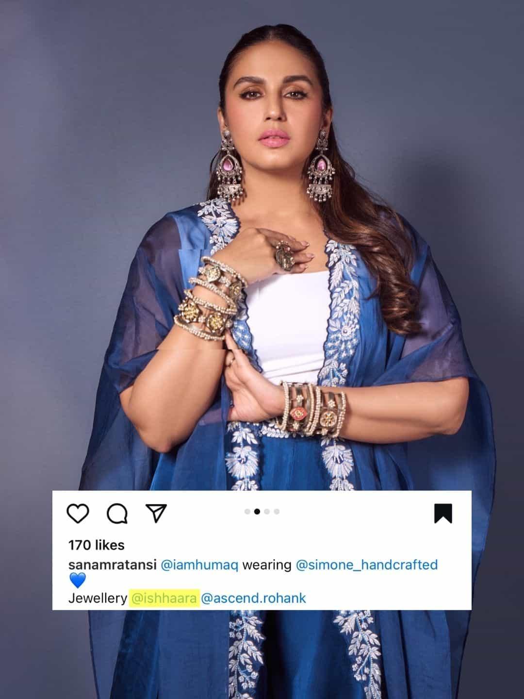 Ishhaara Huma Qureshi In Designer Fusion Brass Cuff
