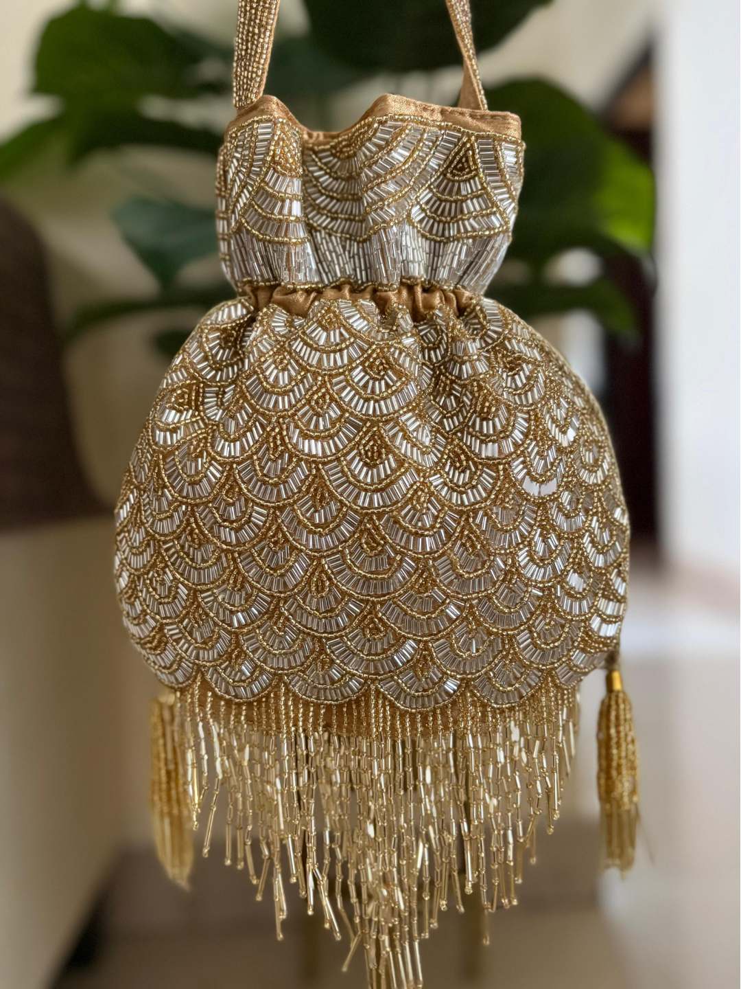 Ishhaara Intricate Hand Work Sequence Potli