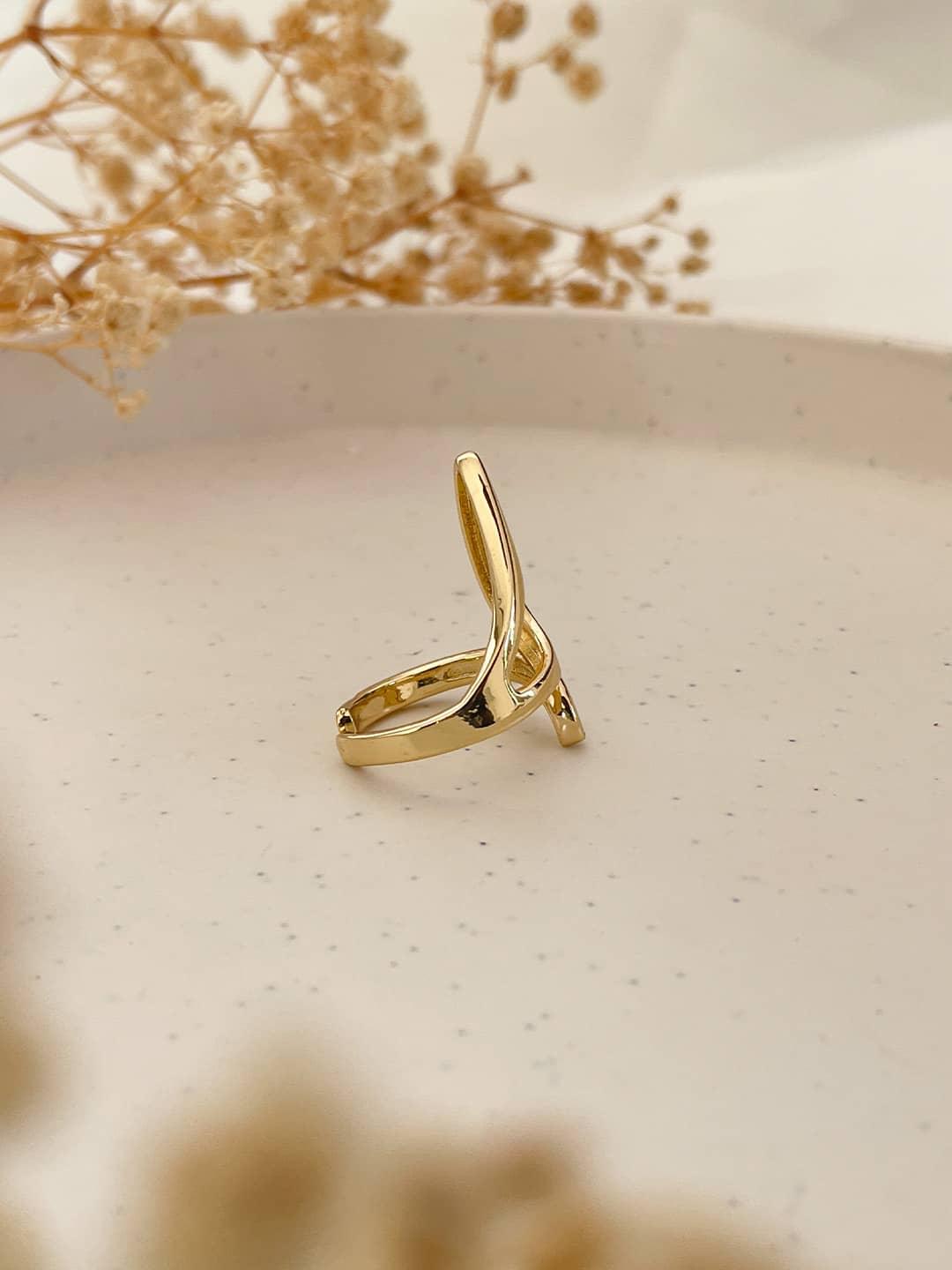 Ishhaara Irregular Metal Adjustable Ring