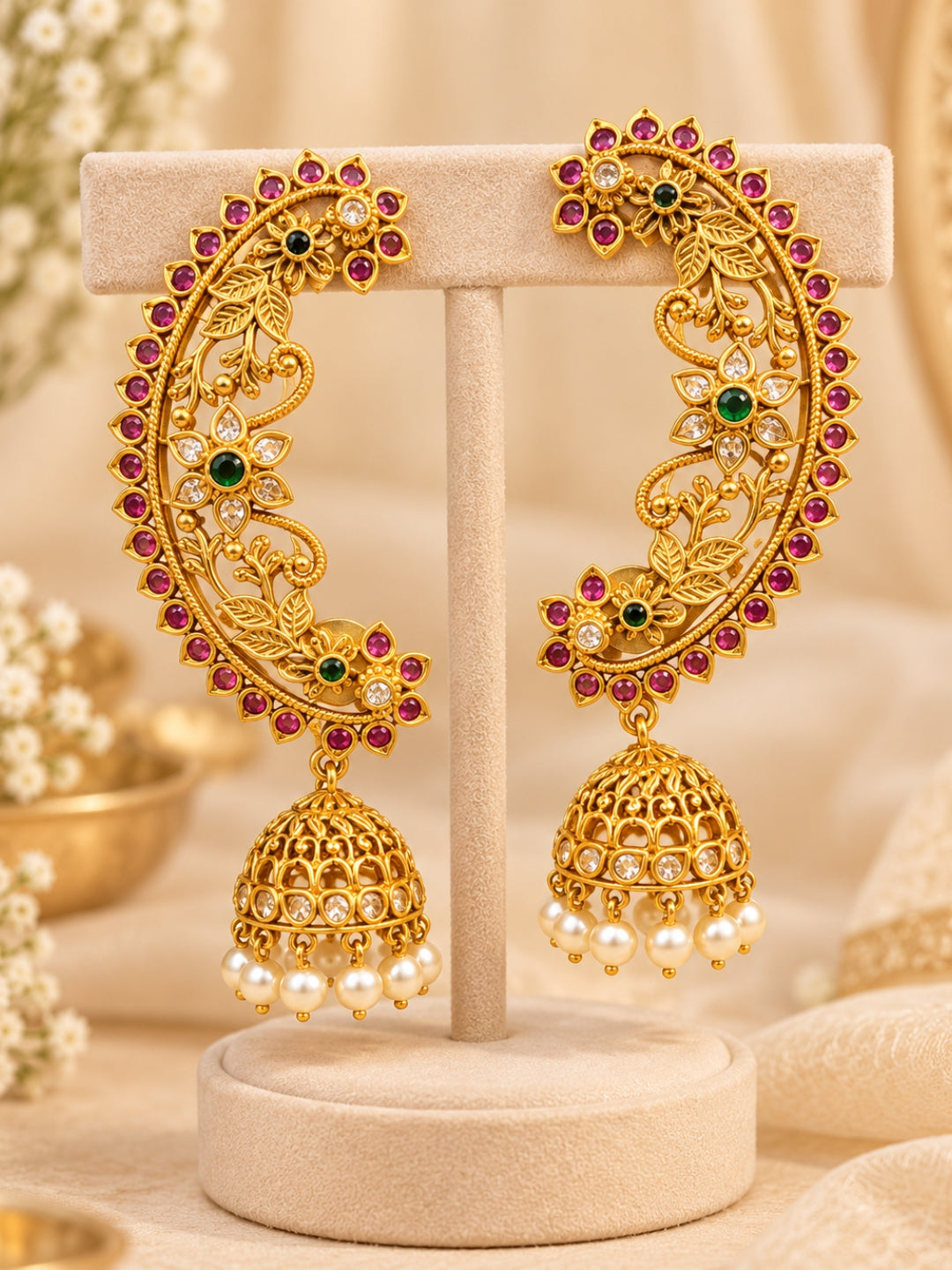 Ishhaara Jadau Kundan Floral Earcuff
