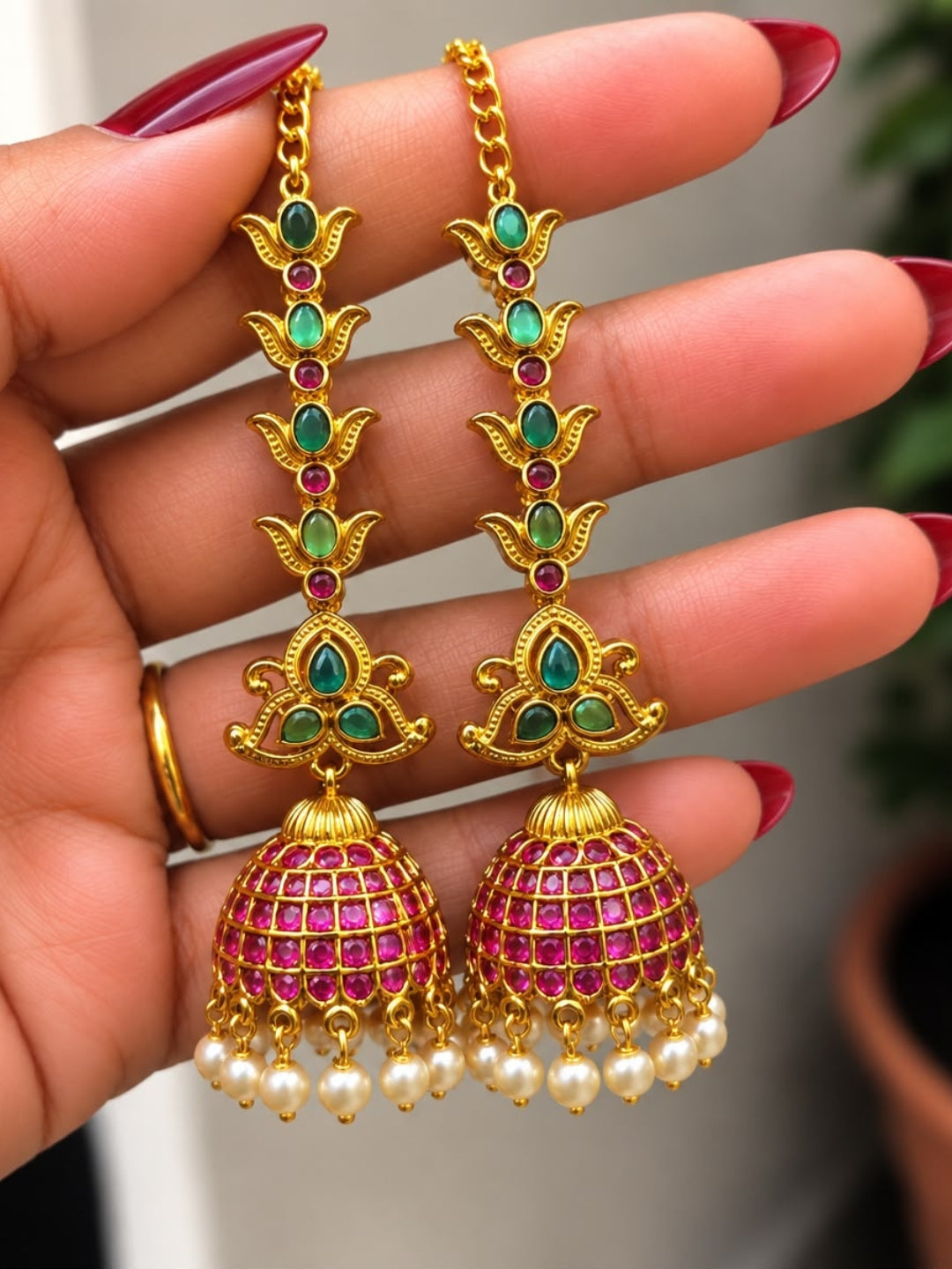Ishhaara Jadau Kundan Jhumka With Matal